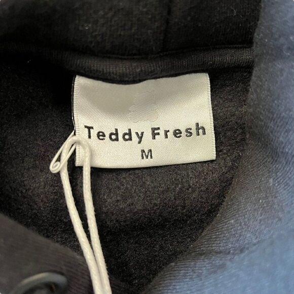 Teddy Fresh Made in 2020 Hoodie NWT Black Medium Sweatshirt Logo Pullover - Picture 5 of 7